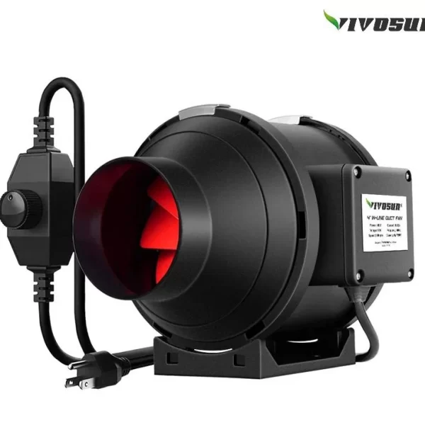 Exaustor Vivosun Turbomax 4" 100Mm, 5" 125Mm, 6" 150Mm E 8" 200Mm - 110V Ou 220V